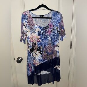 Cupio Multicolored Floral Paisley Shirt Dress